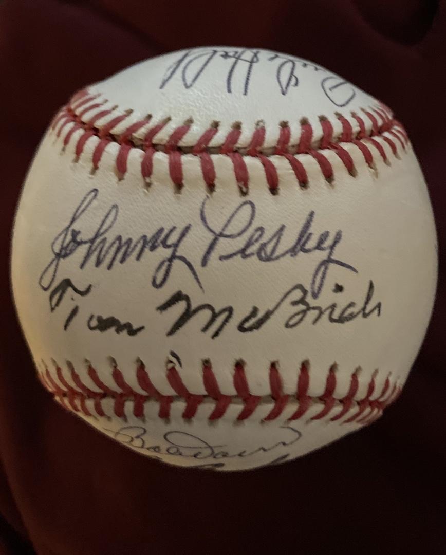 1946 Red Sox multi-signed baseball - RARE - Beckett COA w/full letter of authenticity